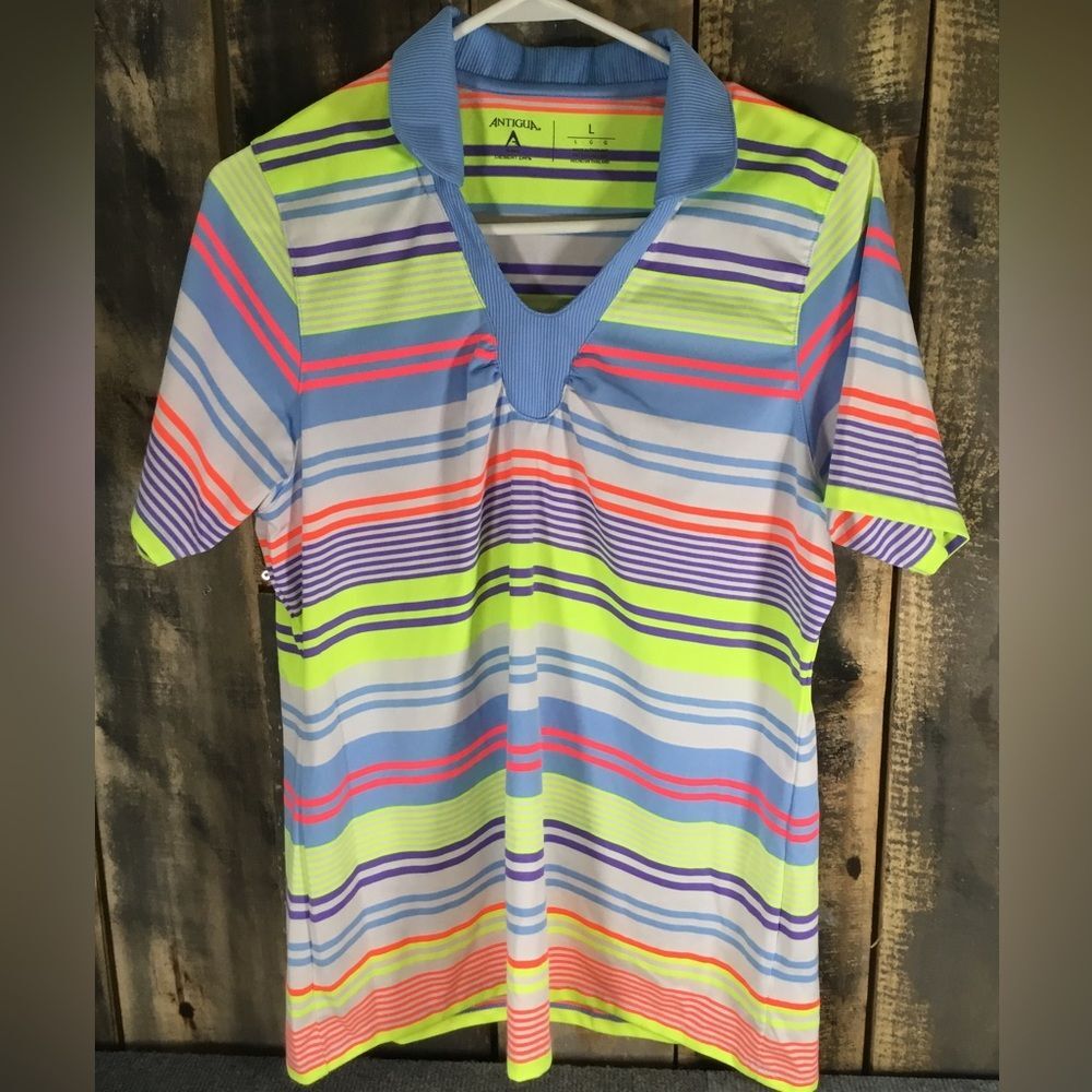 Antigua ladies golf polo size large